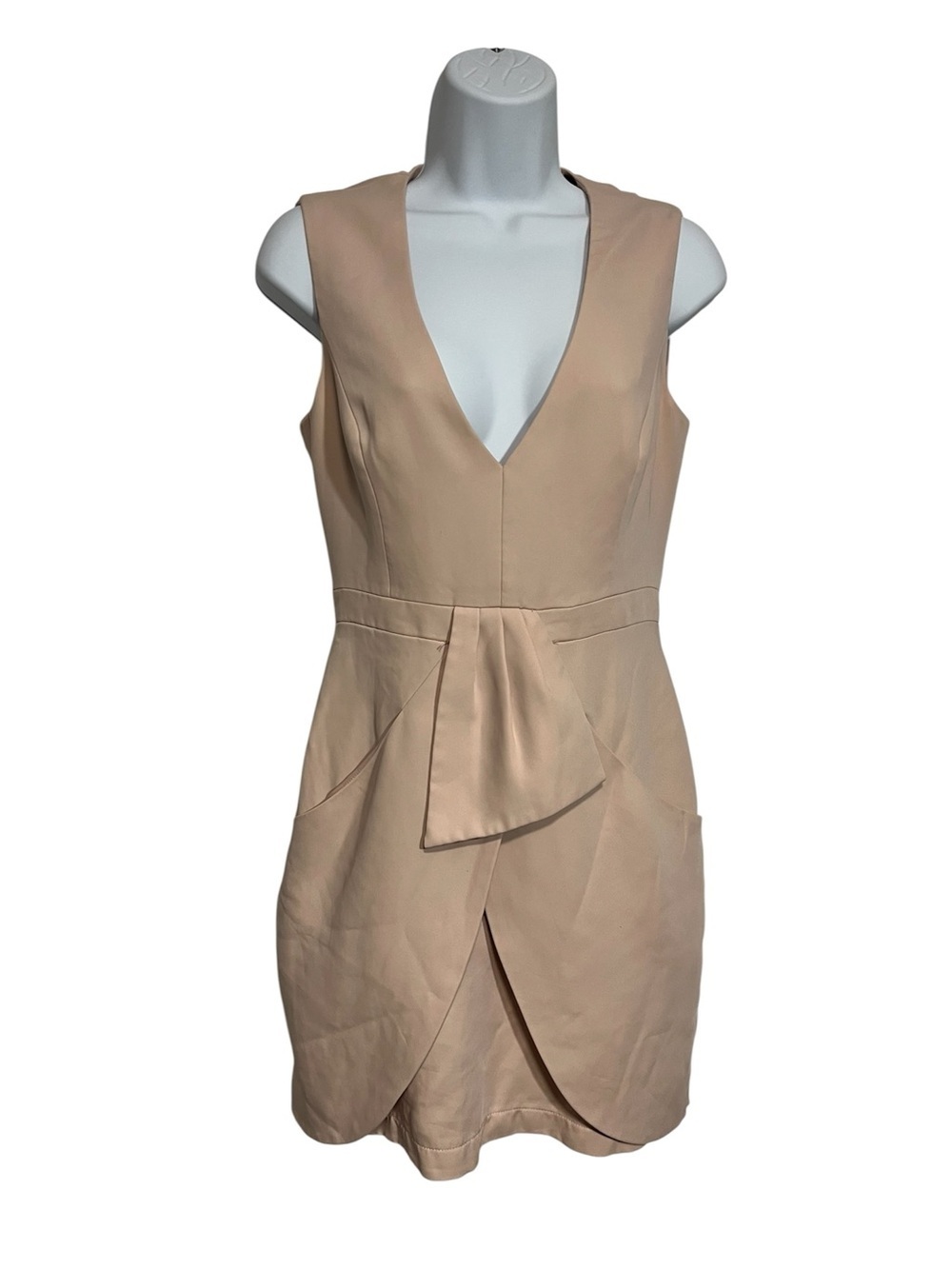 BCBGMaxAzria Sleeveless Mini Dress Blush Pink Size 4 Pockets Cocktail Party